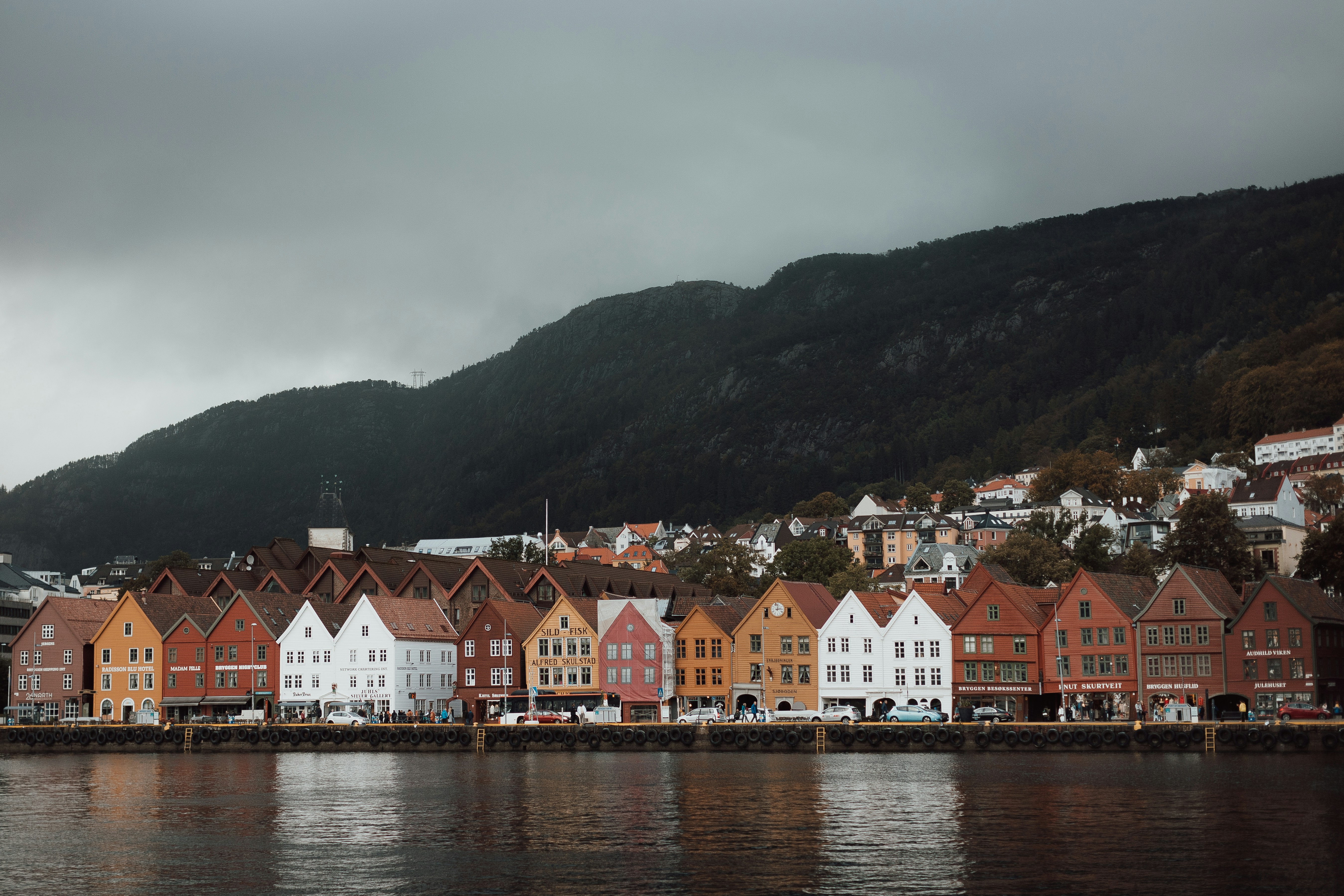 assorted-color houses during daytime
