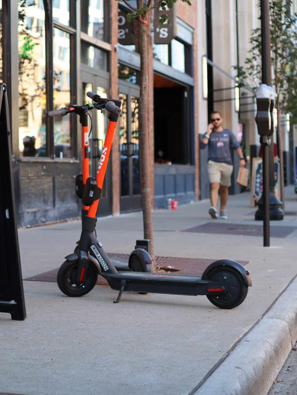 scooter near building