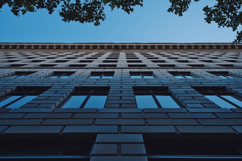 low angle photography of concrete building