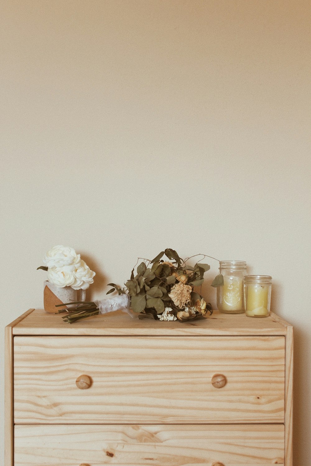 brown wooden drawer dresser