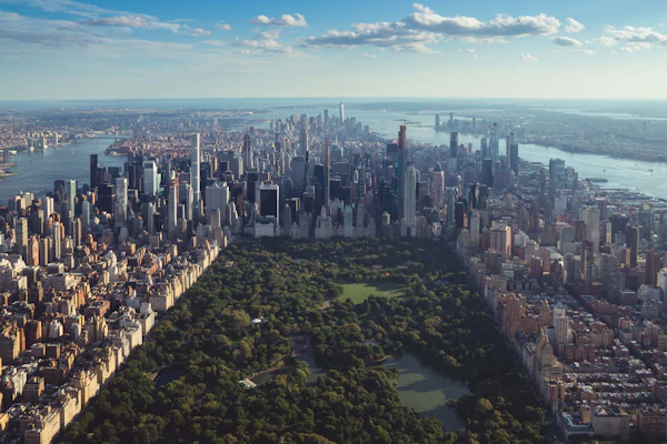 New York City skyline and Central Park