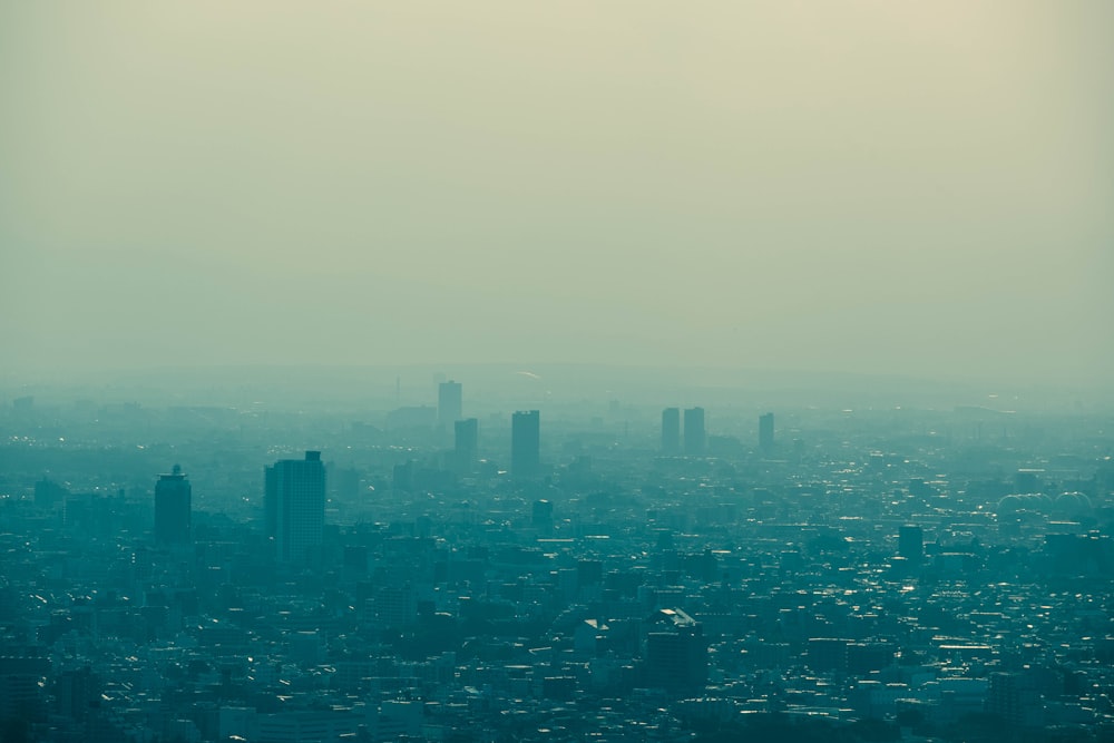 aerial photography of high-rise buildings