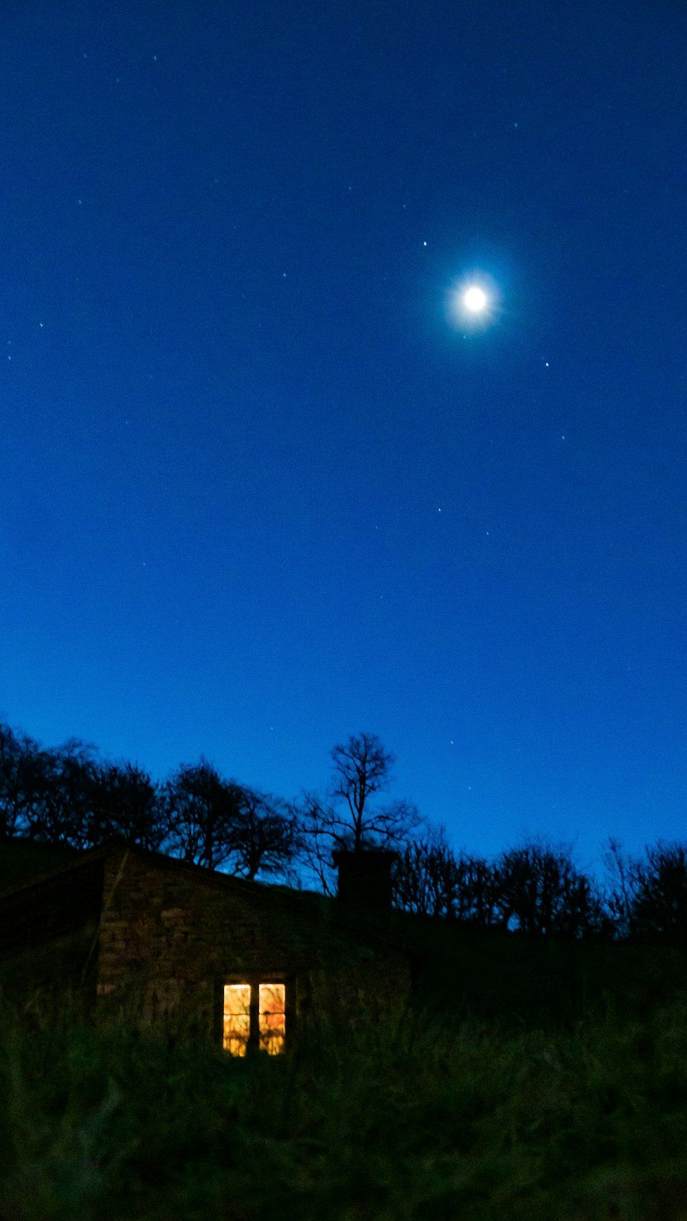 house at night