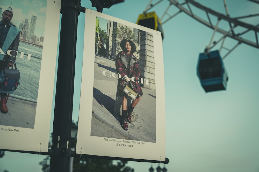 Fashion advertising billboard and print production in urban environment