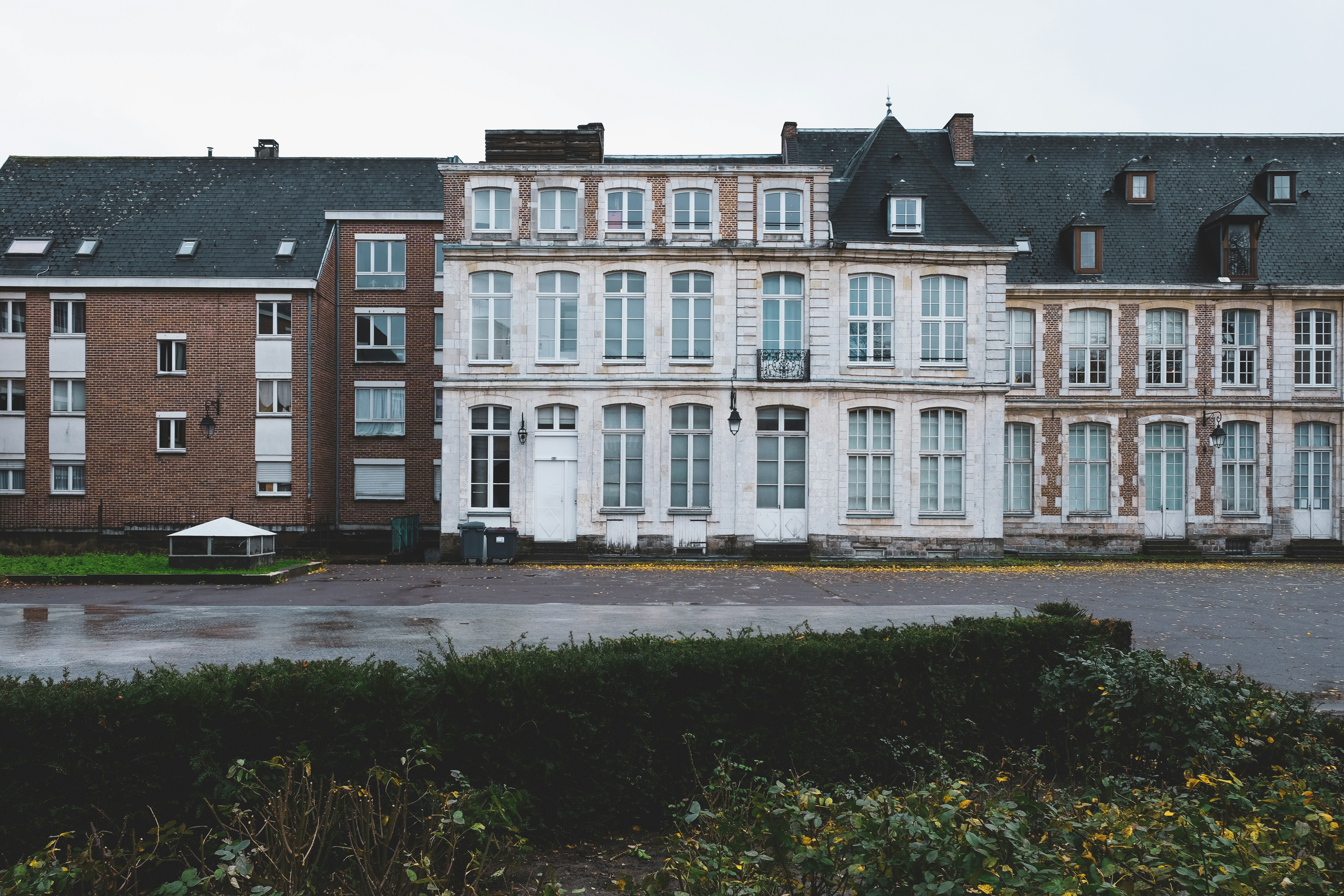 white painted house