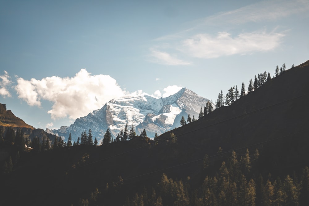 snowy mountain view during daytime