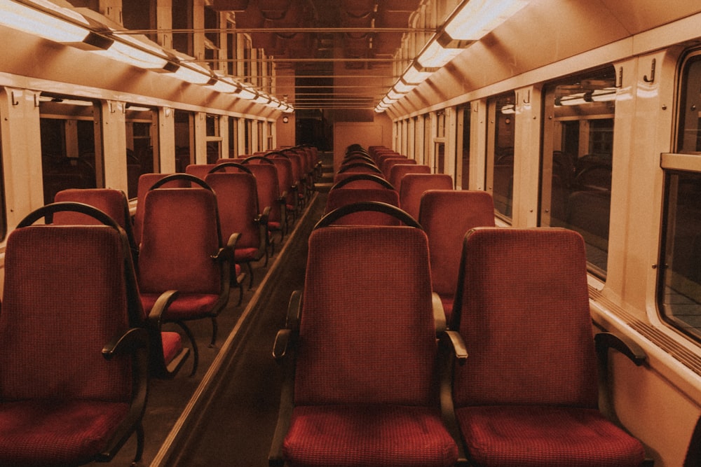 White And Brown Bus Interior Photo Free Furniture Image On