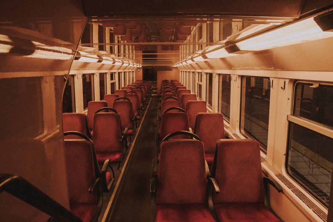 brown bus seats