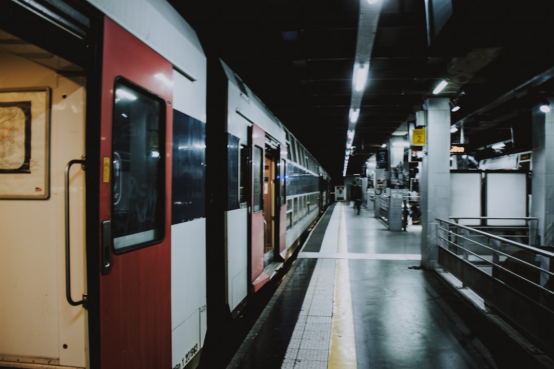 white and red train