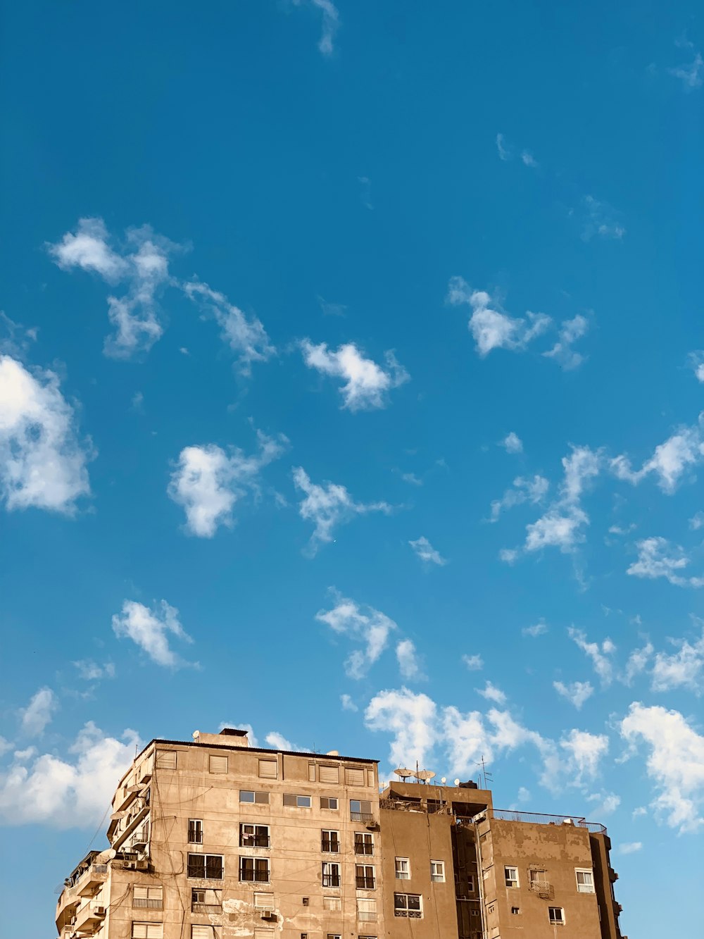 brown cement building'