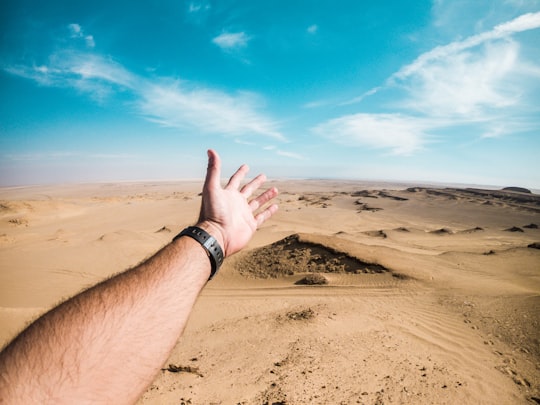 man in desert in Fayoum Egypt