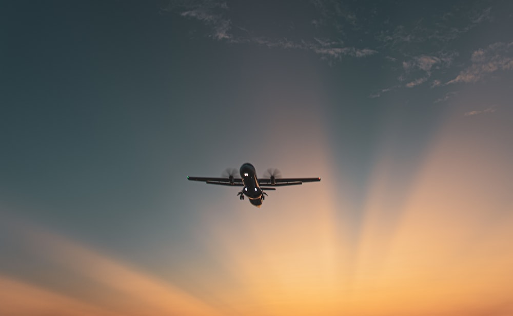 monoplane during golden hour