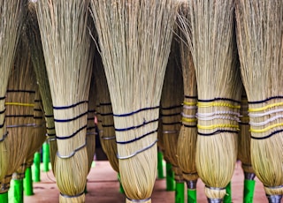 shallow focus photo of broom