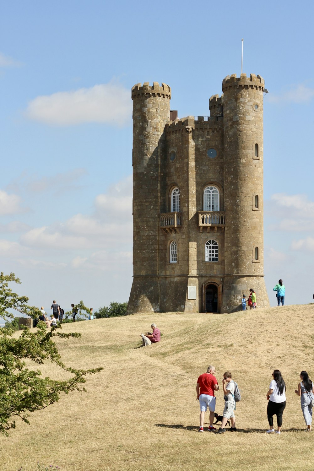 people near castle