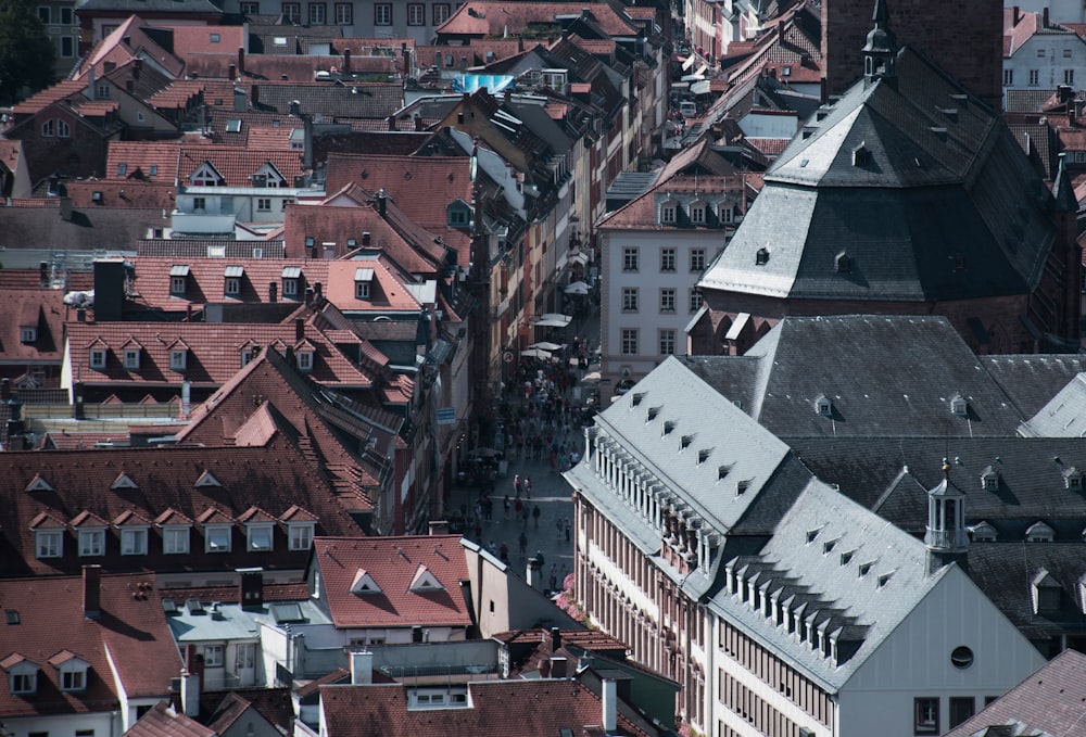 bird's eye view photography of high-rise buildings