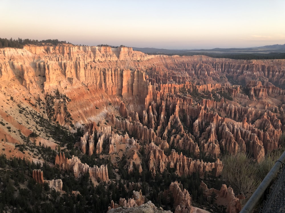 aerial photography of brown mountains