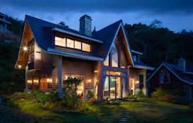 brown and black wooden house