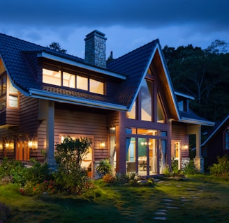 brown and black wooden house