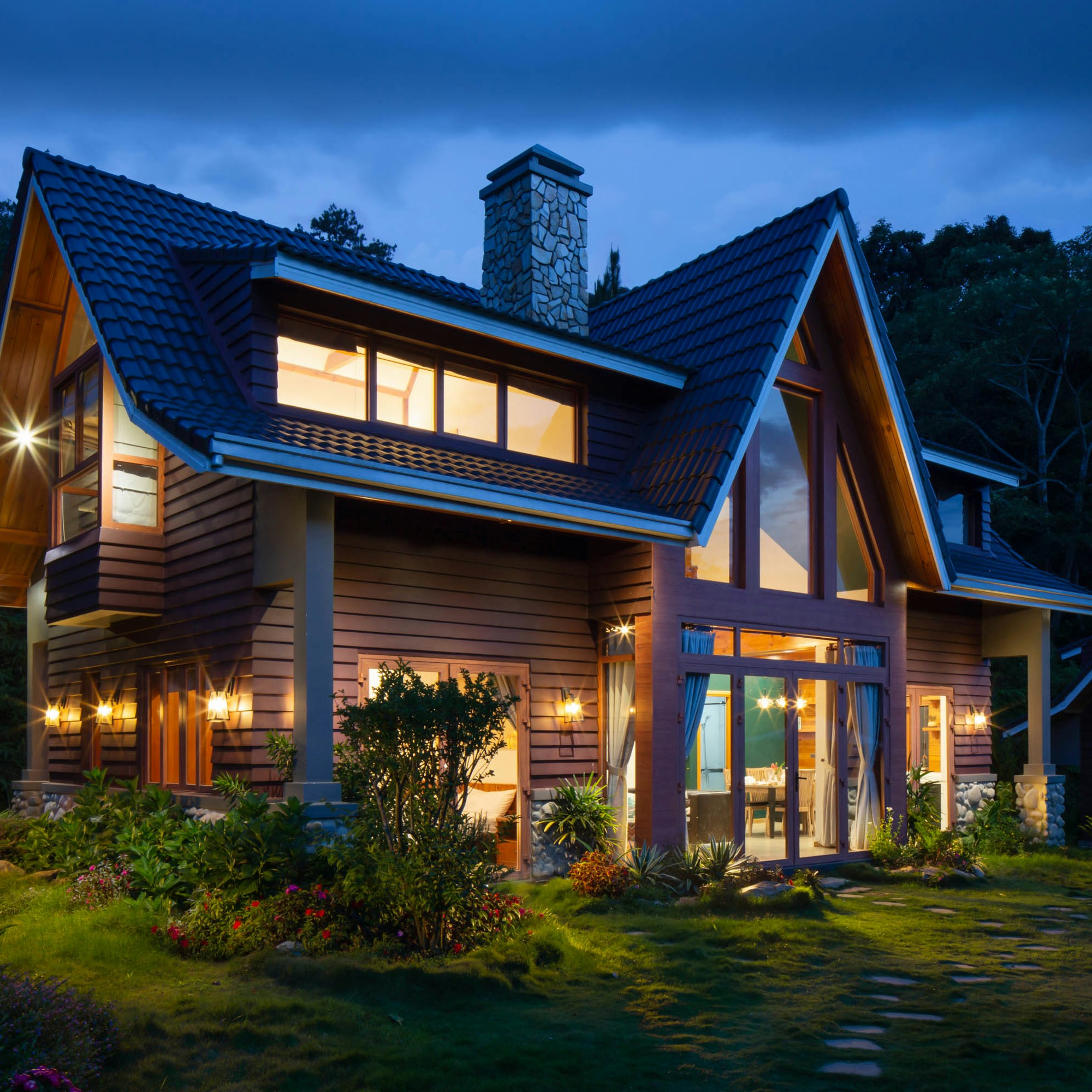 brown and black wooden house