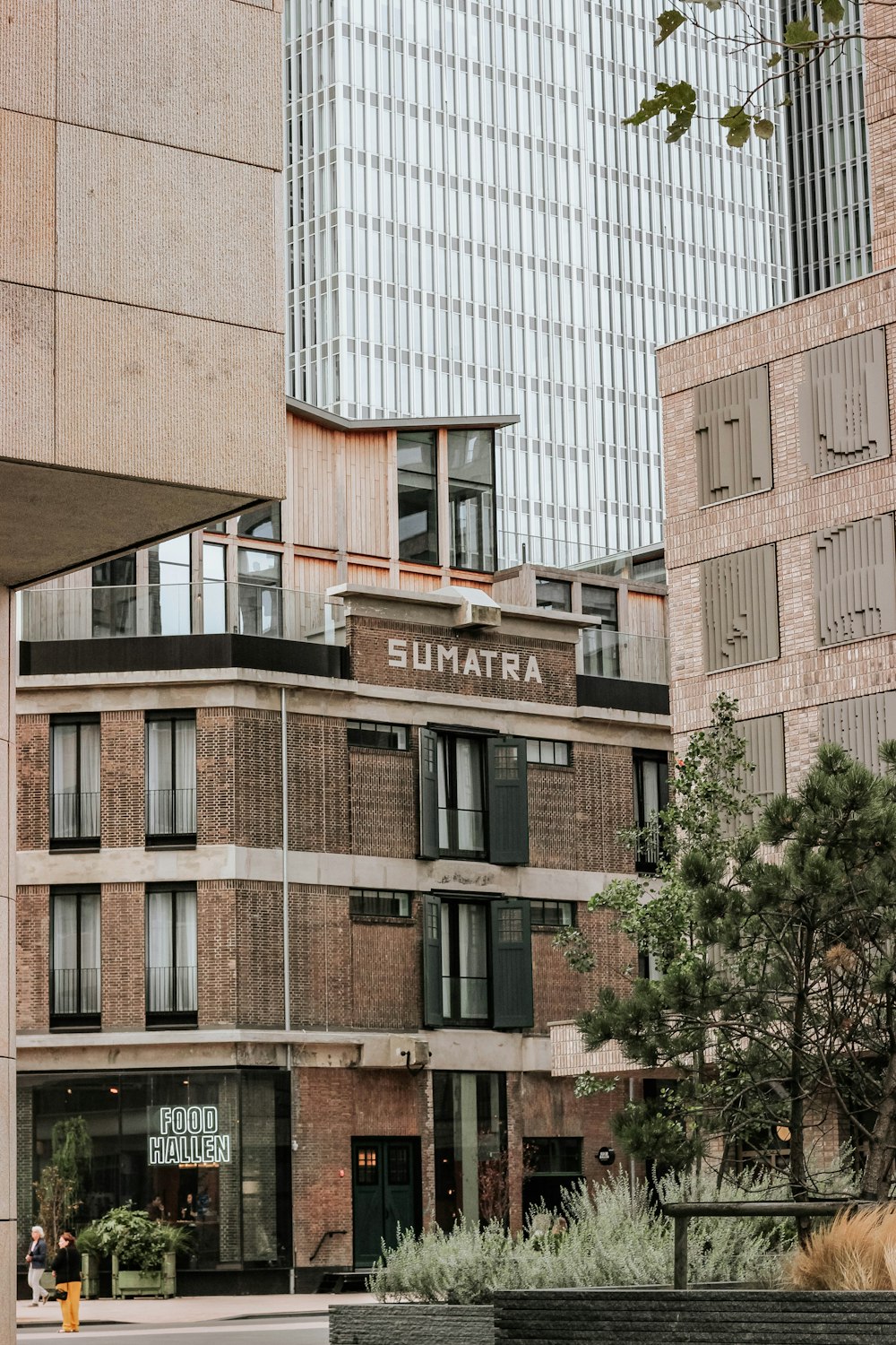 architectural photography of brown and gray house