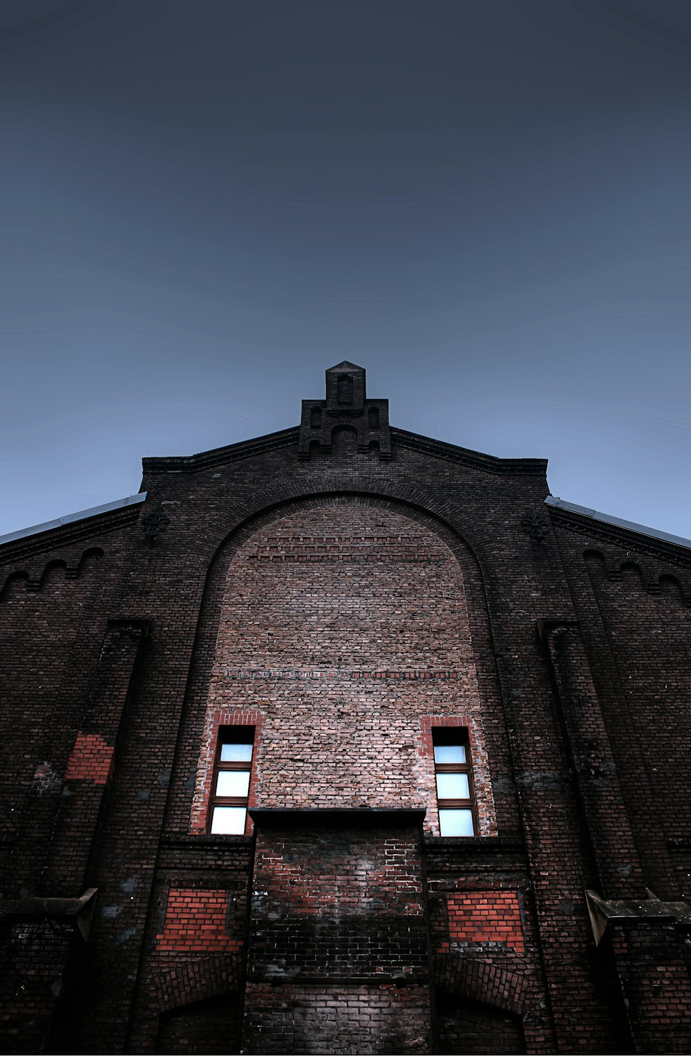 gray concrete building at night time