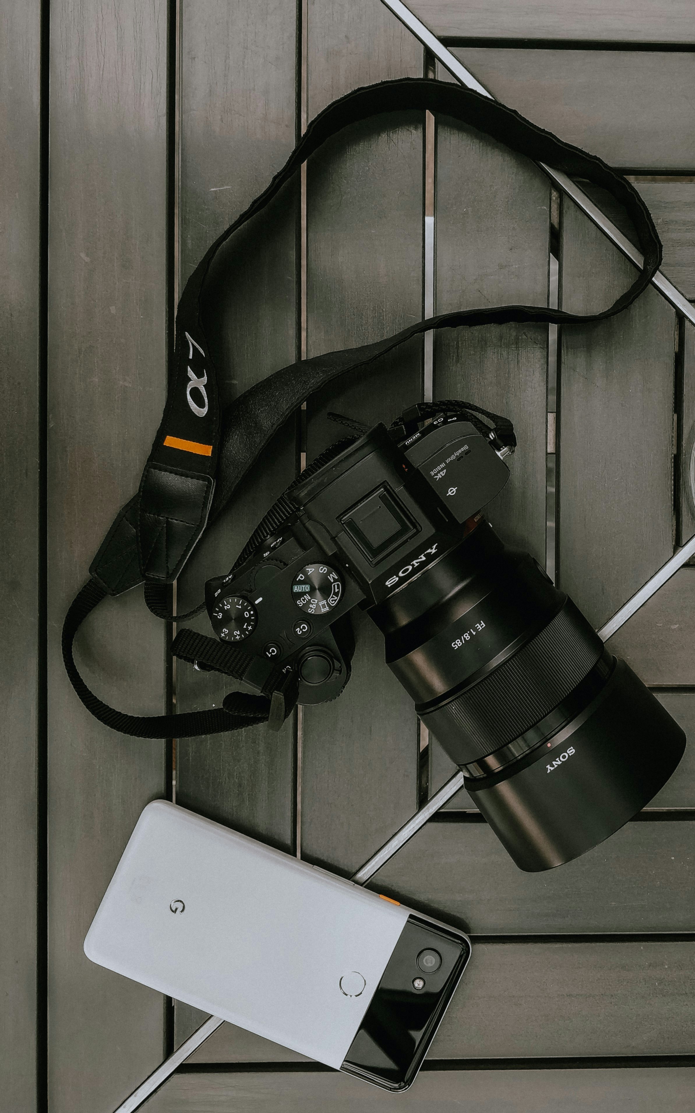 My favorite two items. Sony a7iii & pixel 2 xl panda.