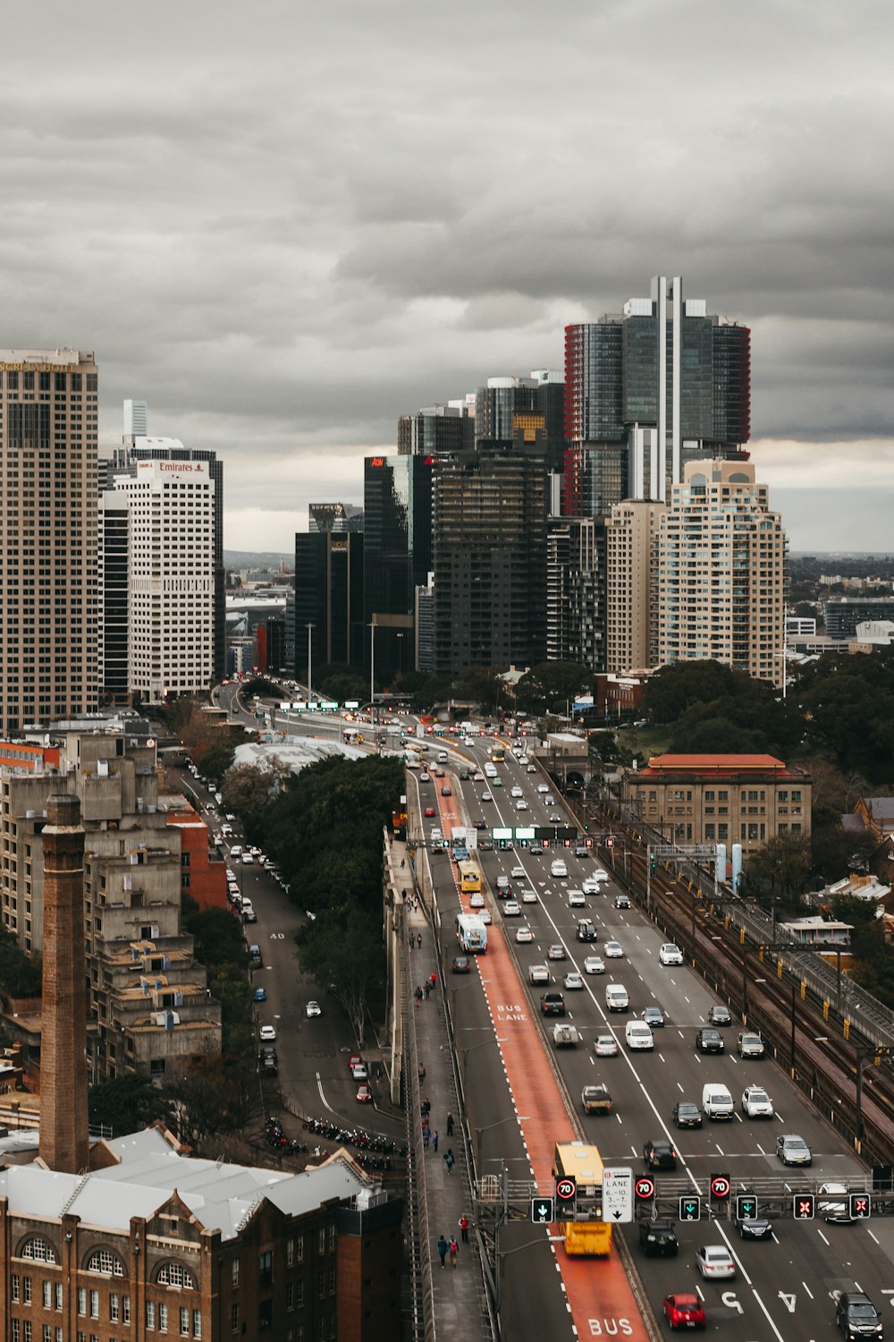 aerial photography of city