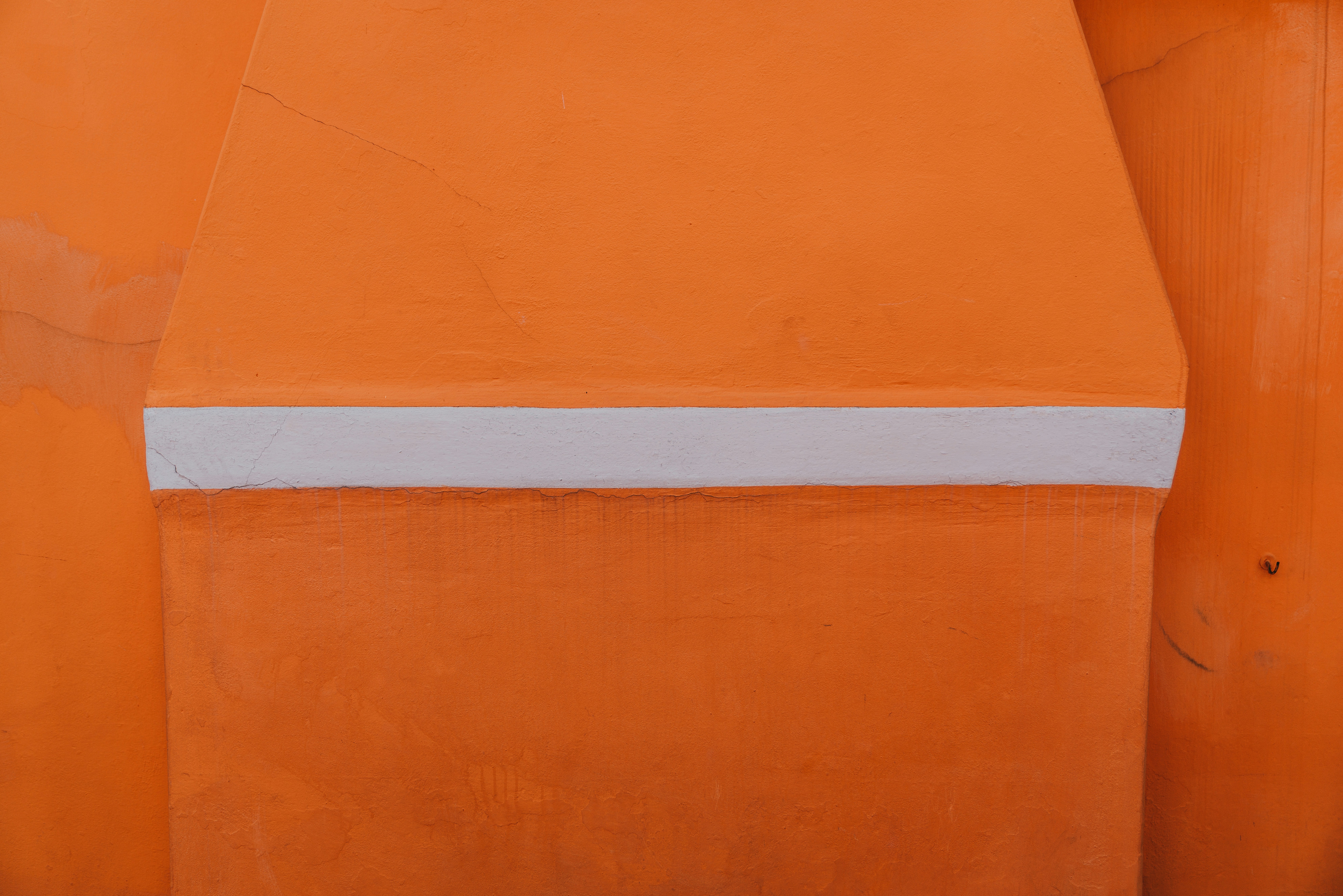 orange concrete wall