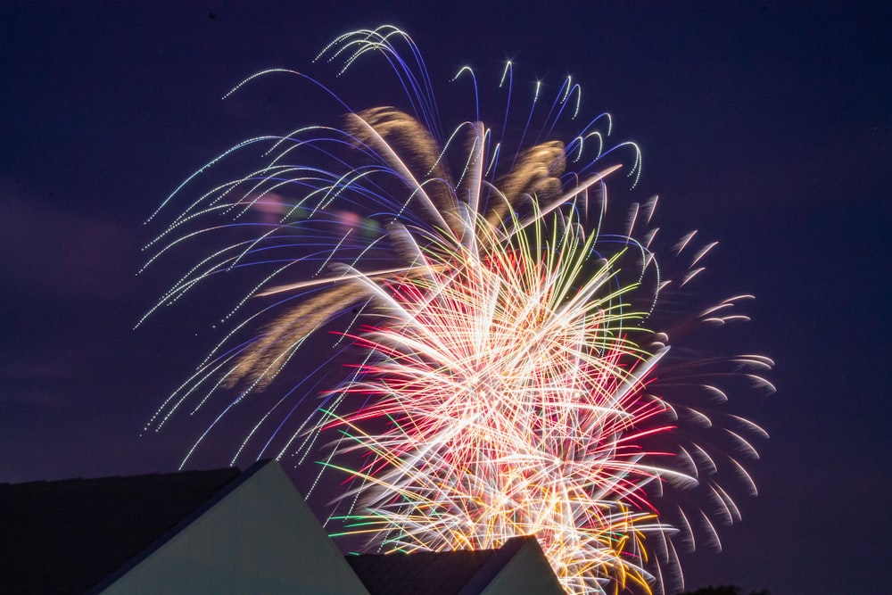 fireworks at night