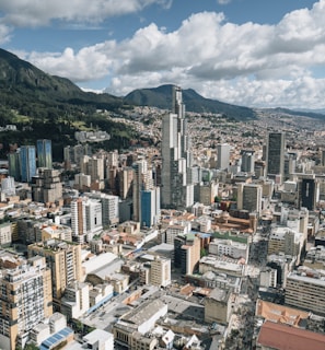 buildings near mountain