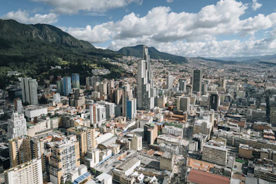Bogotá spread below the Andean hills
