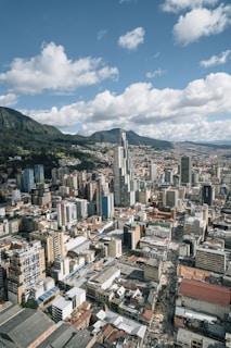 aerial photo of buildings