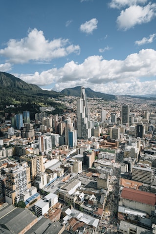 aerial photo of buildings