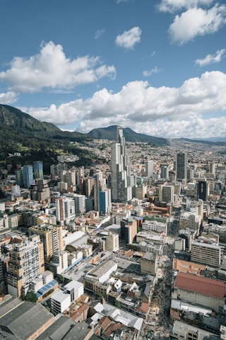 aerial photo of buildings