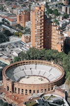 aerial-photography of stadium