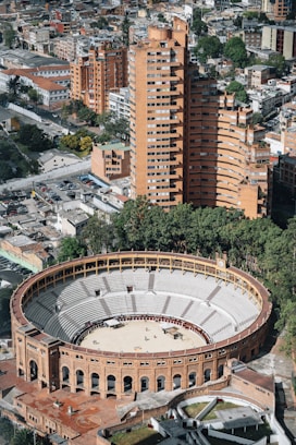 aerial-photography of stadium