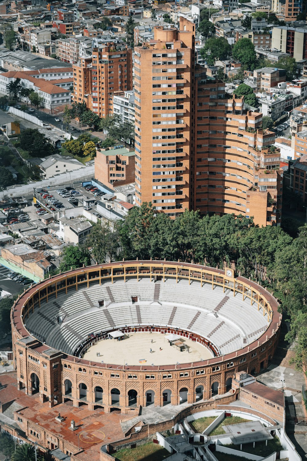 aerial-photography of stadium