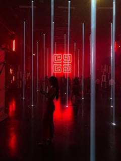 Stylish neon-lit office environment reflecting the agency’s modern and edgy vibe.