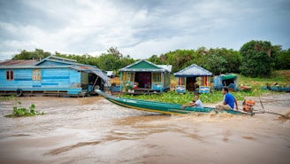 man riding on the boat