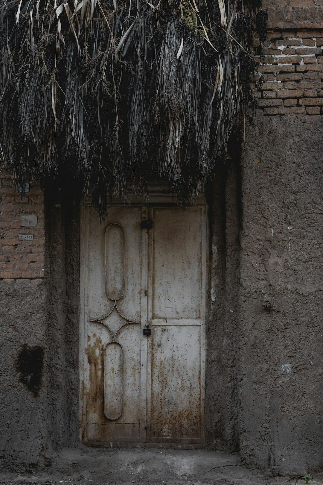 closed white wooden door