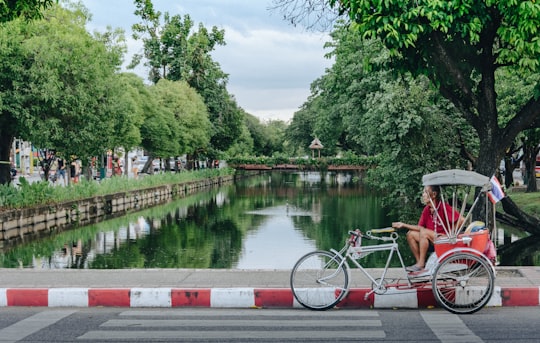 person riding bicycle in Chiang Mai Thailand