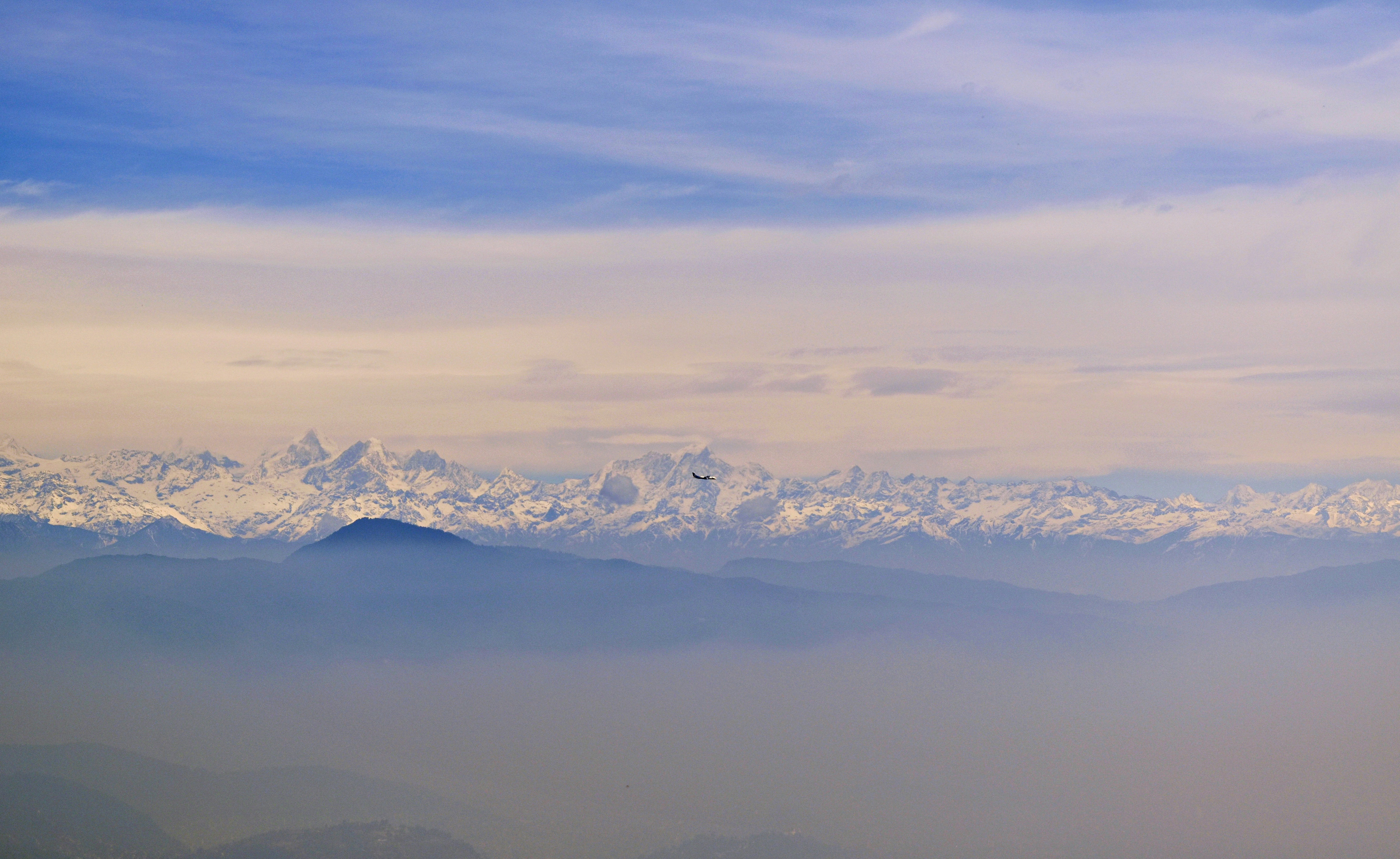 high-angle photography of white clouds