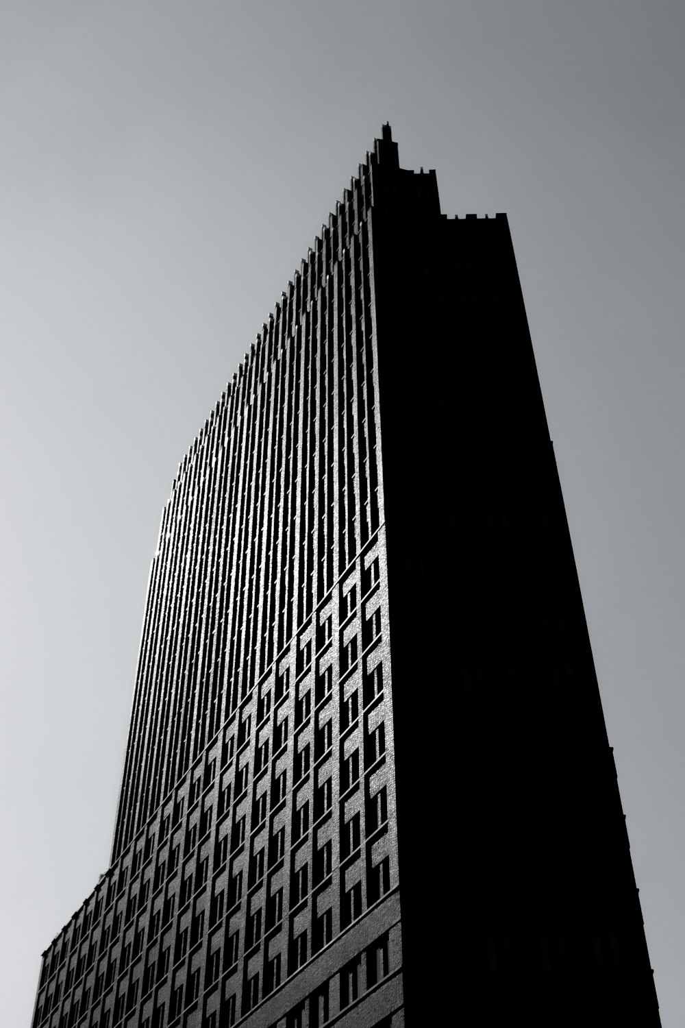 grayscale photography of building