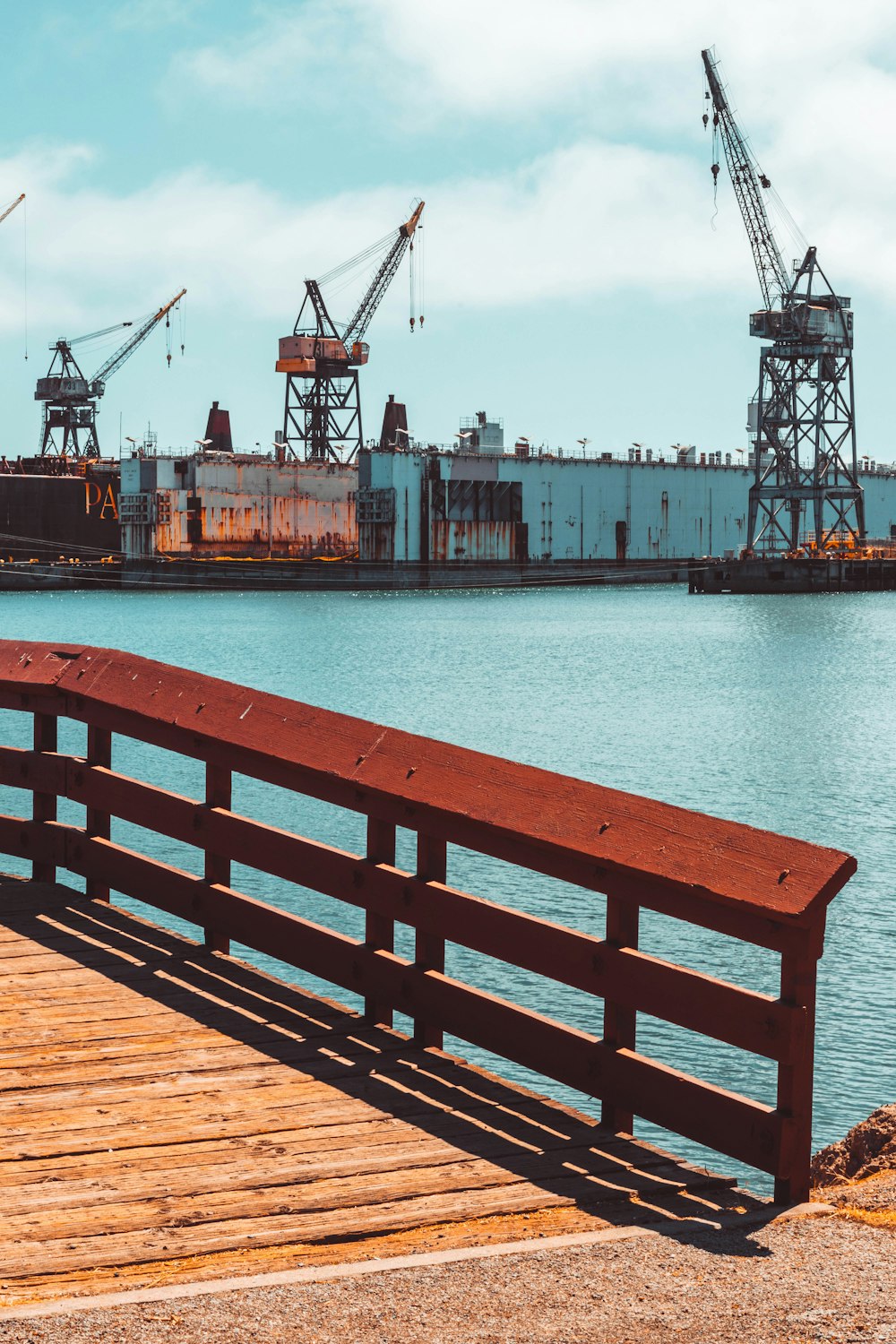 brown wooden dock