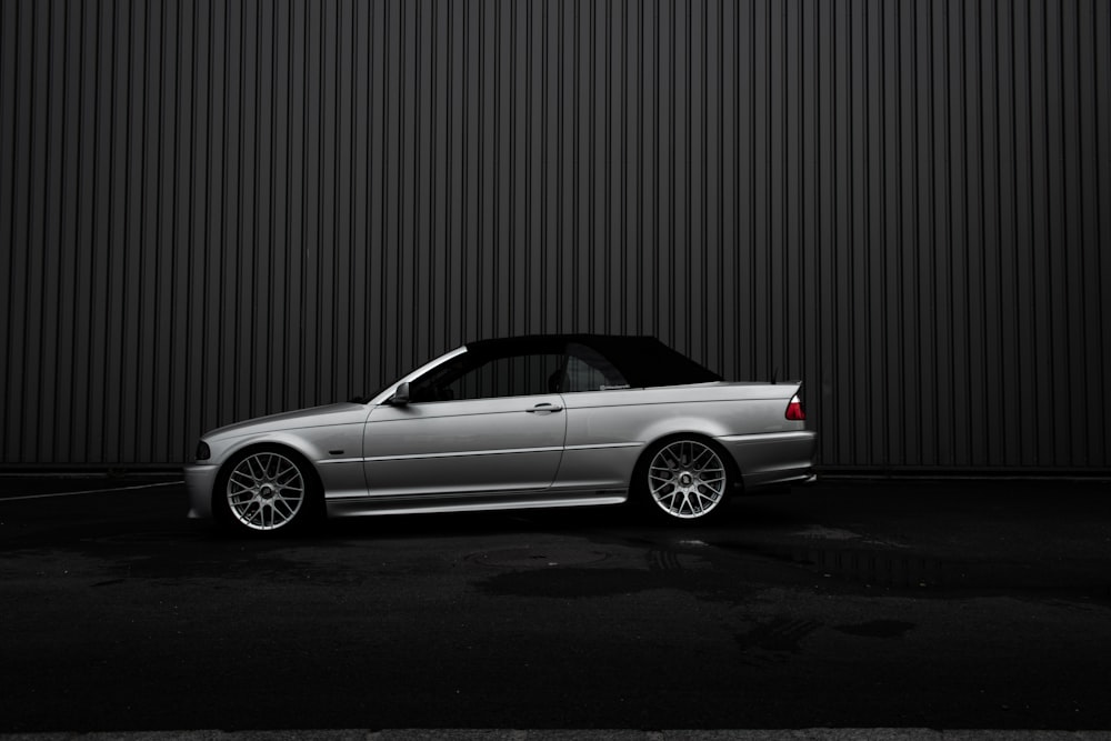 silver convertible coupe