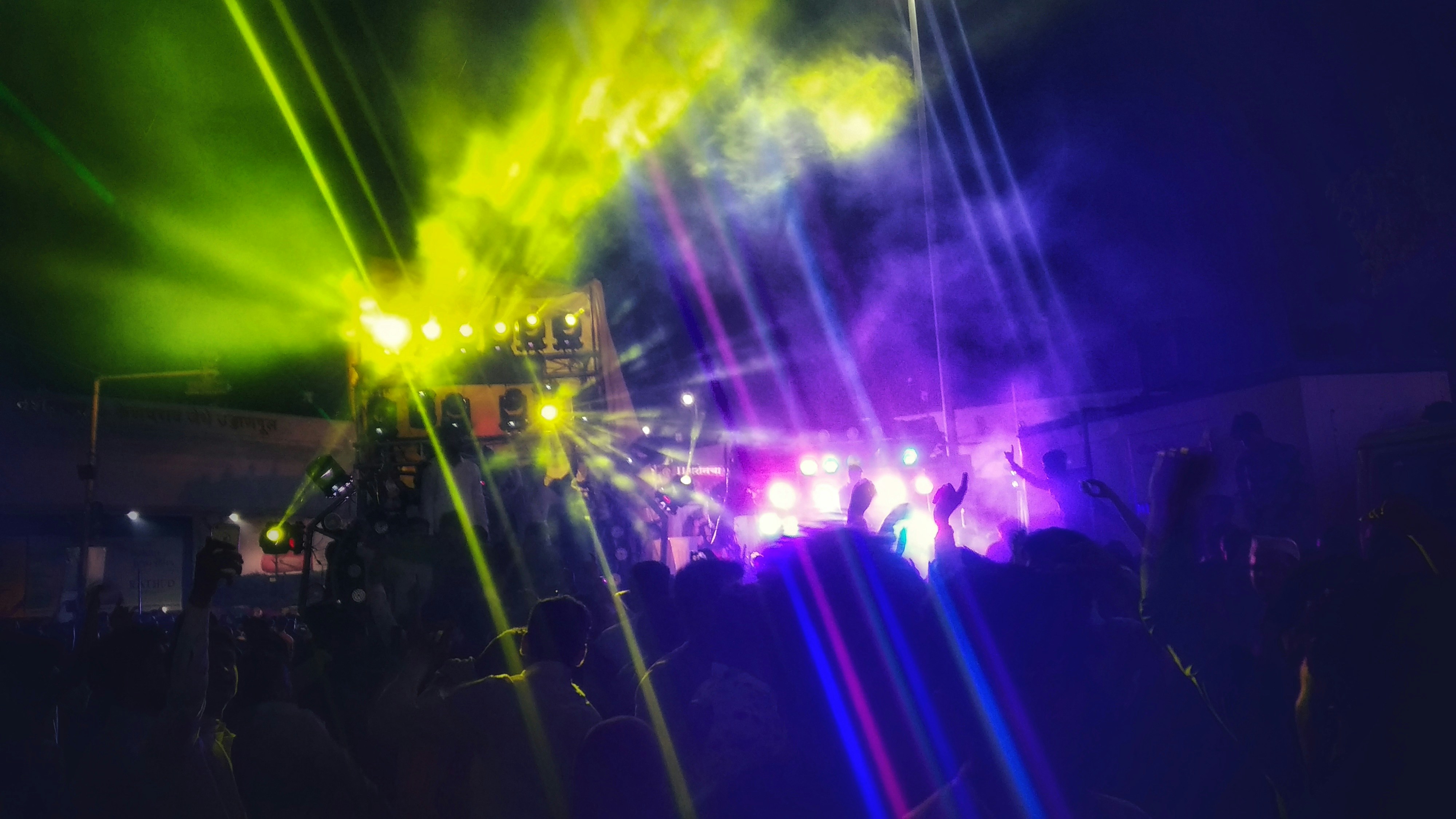 people gathering in event during night time