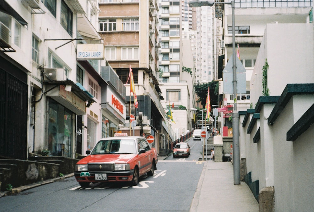 red vehicle