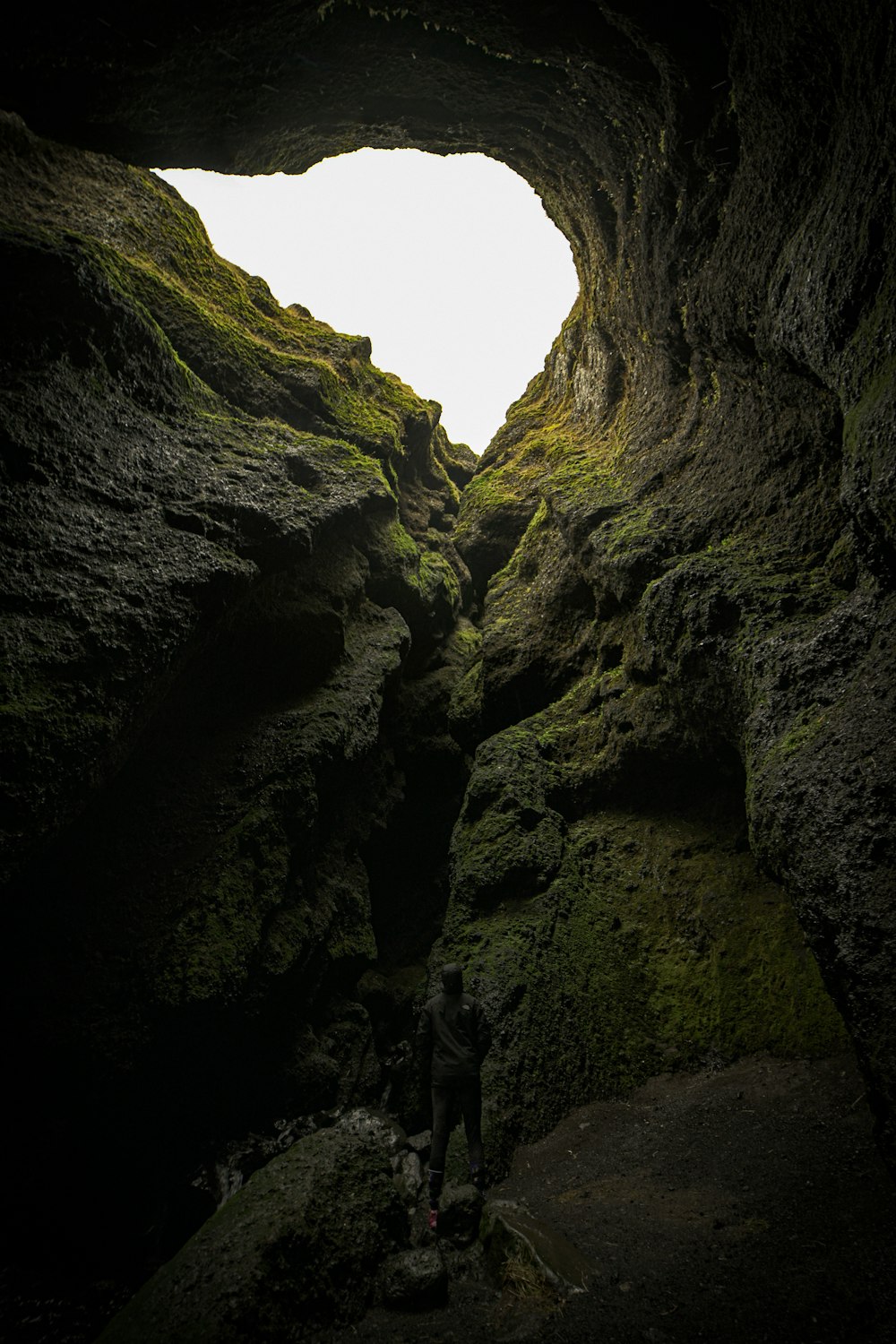 low angle photography of mountain