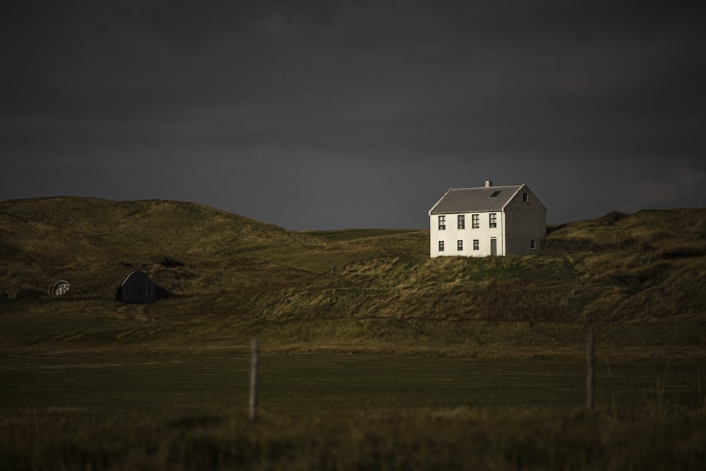 white concrete house