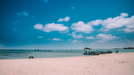 boat on shore in Belitung Indonesia